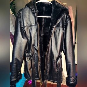 Wilson leather coat women's size small